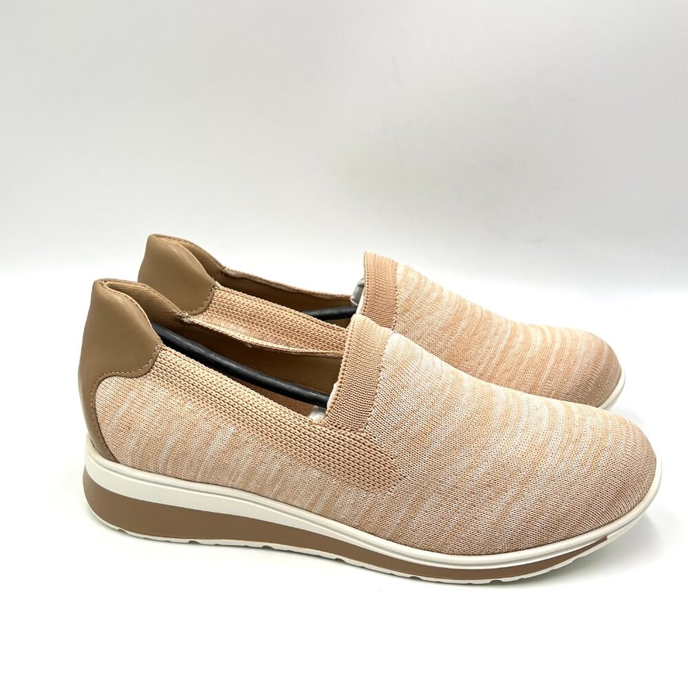 Walking Cradles Size 7 7M Danika Nude Beige Heather Knit Sneakers‎ Comfort Shoes